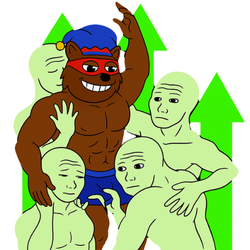 Pumped meme with green arrows